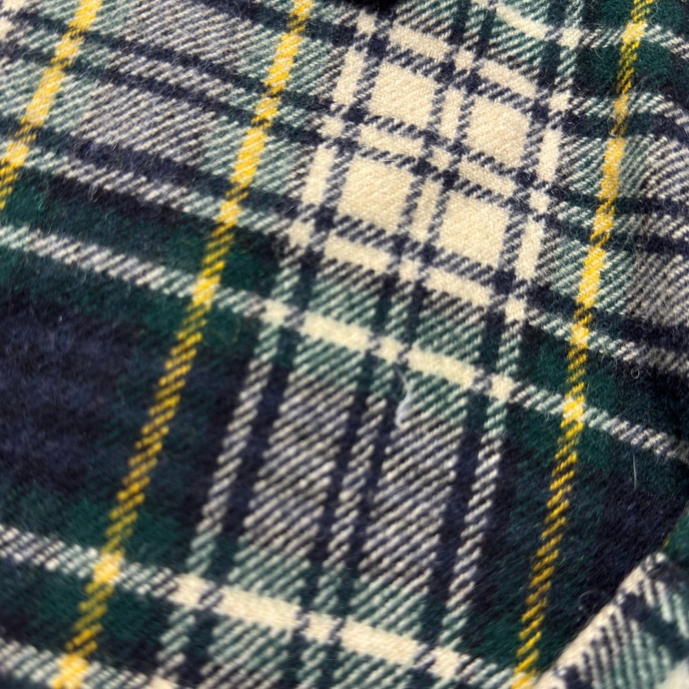 Vintage LL Bean Flannel Popover Mens large Plaid Excellent Wool Shirt Jacket - Picture 4 of 7